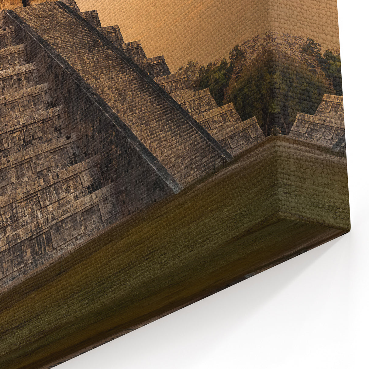 Ancient Ruins Wall Art - Majestic Pyramid Architecture Canvas Print