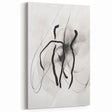 Minimalist Abstract Art: Dynamic Monochrome Figures in Motion