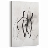 Minimalist Abstract Art: Dynamic Monochrome Figures in Motion