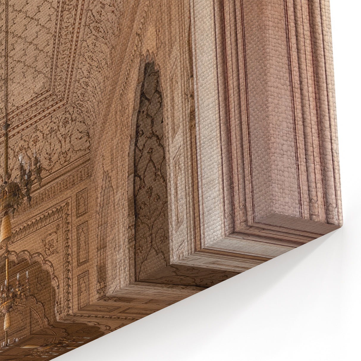 Ornate Mughal Hallway Wall Art - Intricate Architecture Canvas Print