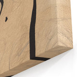 Abstract Minimalist Art: Dynamic Line Patterns on Warm Beige Canvas