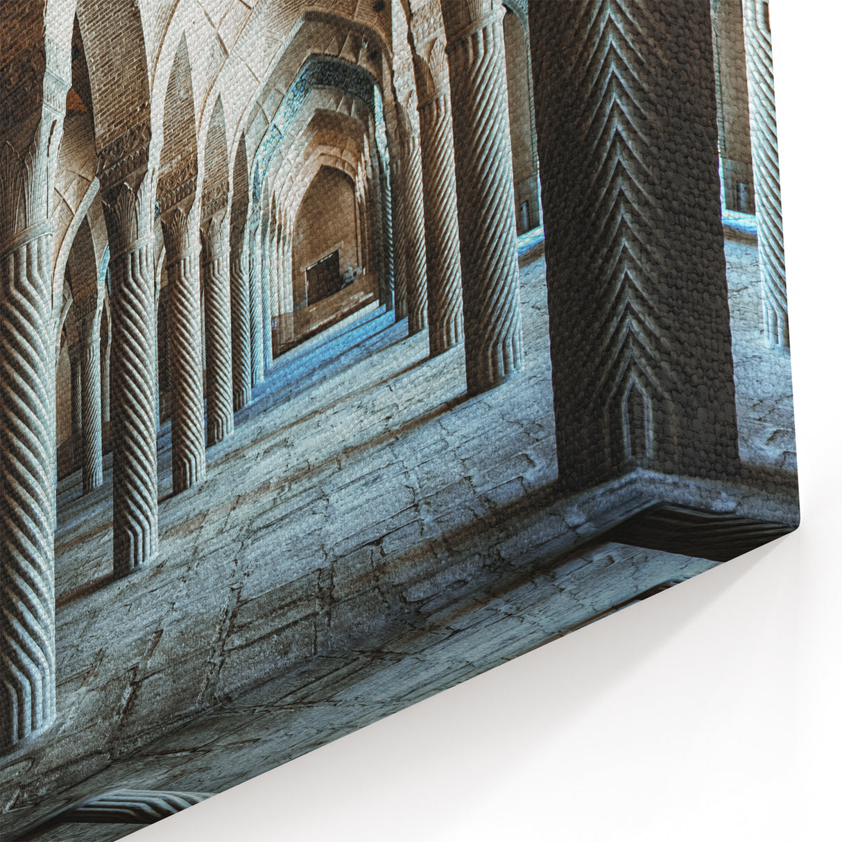 Ancient Pillared Hall Wall Art - Intricate Architecture Canvas Print