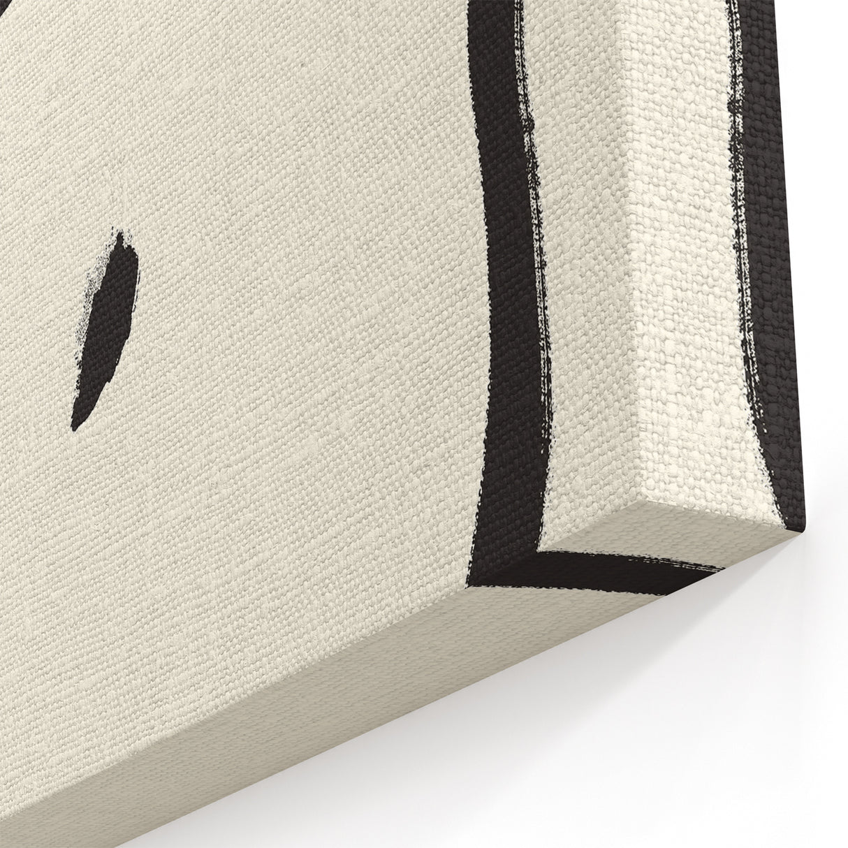 Minimalist Abstract Art: Bold Linework on Soft Beige Canvas