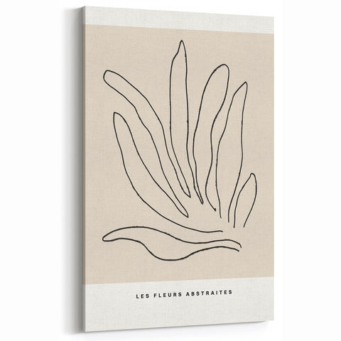 Minimalist Abstract Line Art: Les Fleurs Abstraites in Neutral Tones
