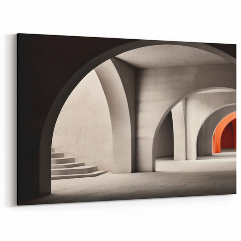 Modern Minimalist Arches Wall Art - Bold Architectural Canvas Print