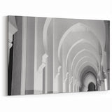 Monochrome Arches Wall Art - Elegant Architectural Canvas Print