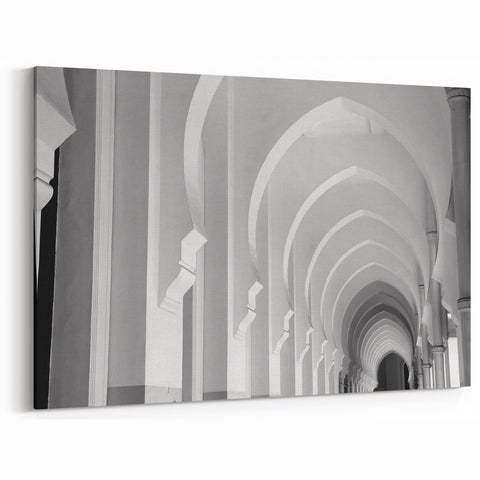 Monochrome Arches Wall Art - Elegant Architectural Canvas Print