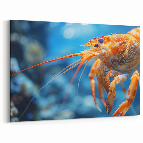 Vivid Underwater Shrimp Art - Marine Life Canvas & Coastal Decor