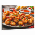Gourmet Shrimp Dish Wall Art - Coastal Cuisine Canvas & Prints