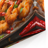 Gourmet Shrimp Dish Wall Art - Coastal Cuisine Canvas & Prints
