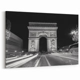 Paris Arch Nightscape Wall Art - Iconic Architectural Canvas Print