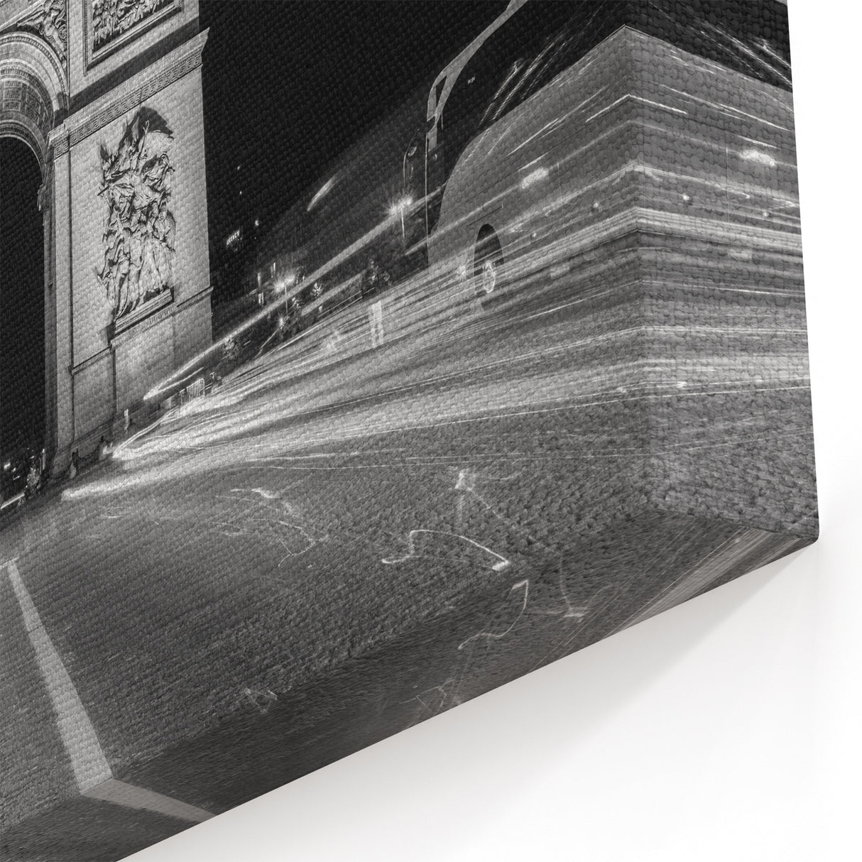 Paris Arch Nightscape Wall Art - Iconic Architectural Canvas Print