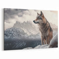 Mountain Wolf Wall Art - Majestic Canvas, Framed, and Acrylic Prints