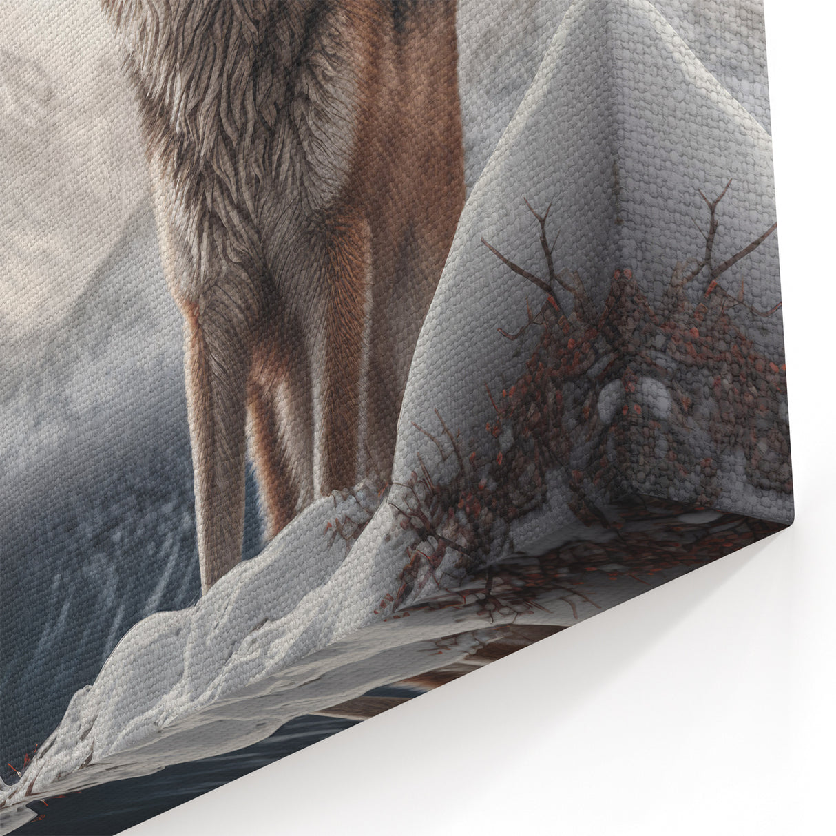 Mountain Wolf Wall Art - Majestic Canvas, Framed, and Acrylic Prints