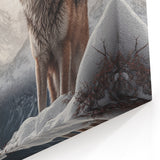 Mountain Wolf Wall Art - Majestic Canvas, Framed, and Acrylic Prints