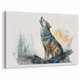Howling Wolf Watercolor Art - Canvas, Framed, and Acrylic Prints