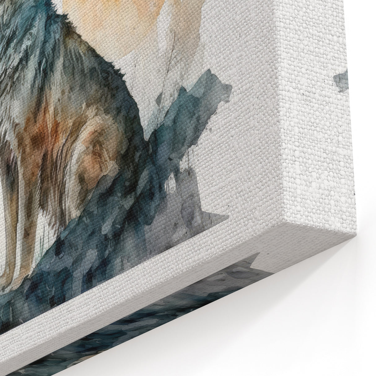 Howling Wolf Watercolor Art - Canvas, Framed, and Acrylic Prints