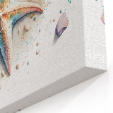 Watercolor Starfish Wall Art - Coastal Marine Life Canvas & Print Decor
