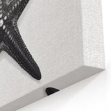 Black Starfish Wall Art - Elegant Marine Life Canvas & Framed Print