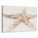 Soft Watercolor Starfish Wall Art - Gentle Coastal Marine Decor