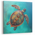 Colorful Turtle Canvas Art – Tropical Paradise Marine Wall Decor