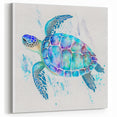 Watercolor Turtle Wall Art – Ocean Breeze Pastel Marine Decor