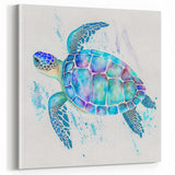 Watercolor Turtle Wall Art – Ocean Breeze Pastel Marine Decor