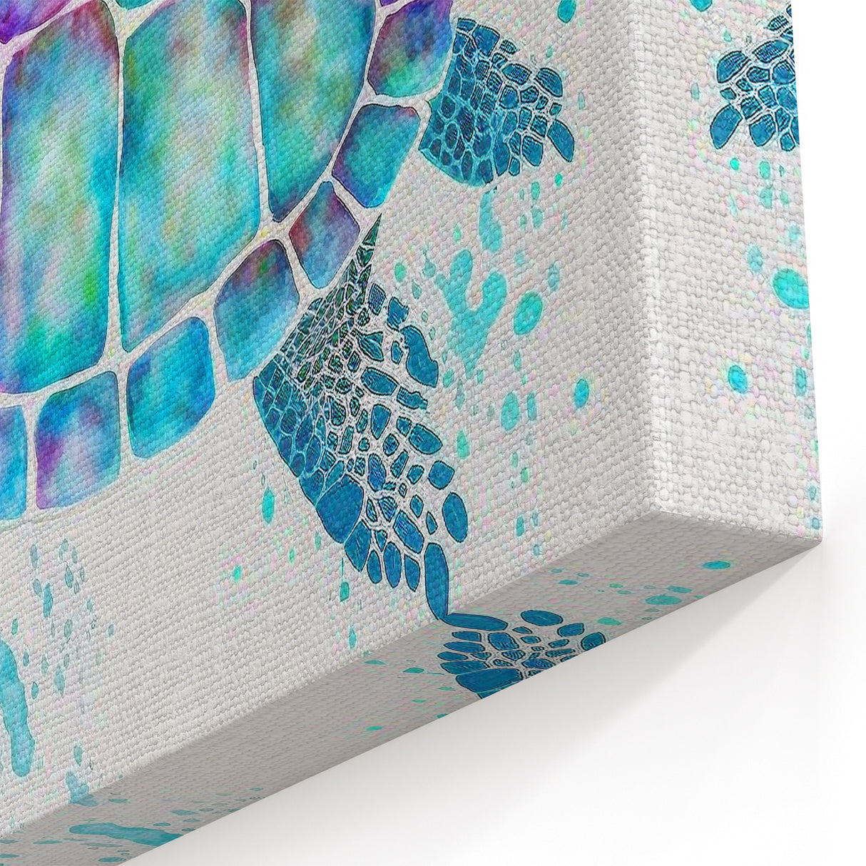 Watercolor Turtle Wall Art – Ocean Breeze Pastel Marine Decor