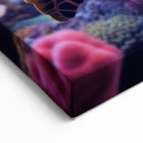 Vibrant Turtle Coral Reef Art – Tropical Paradise Marine Decor