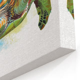 Dynamic Turtle Wall Art – Vibrant Marine Life Canvas & Framed Print