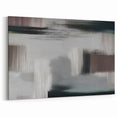 Abstract Linear Strokes Art - Muted Gray and Taupe Canvas
