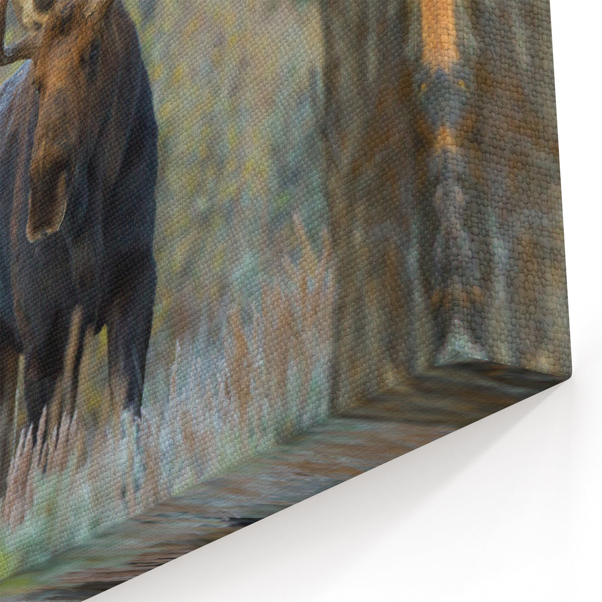 Rustic Moose Wall Art - Scenic Wildlife Canvas & Framed Print