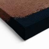 Modern Abstract Landscape Art - Black, Gold, and Earth Tones Canvas