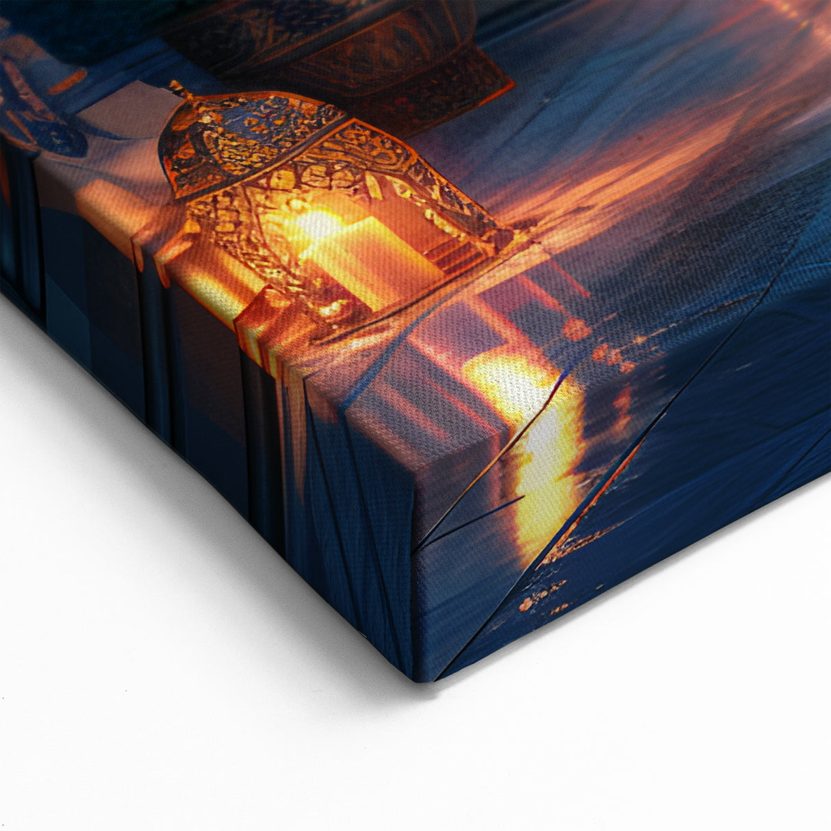 Moorish Archway Nightscape Wall Art - Elegant Architectural Canvas