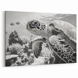 Majestic Turtle Wall Art - Stunning Marine Life Canvas Print for Ocean Decor