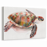 Vibrant Turtle Wall Art - Tropical Marine Life Canvas for Ocean Lovers