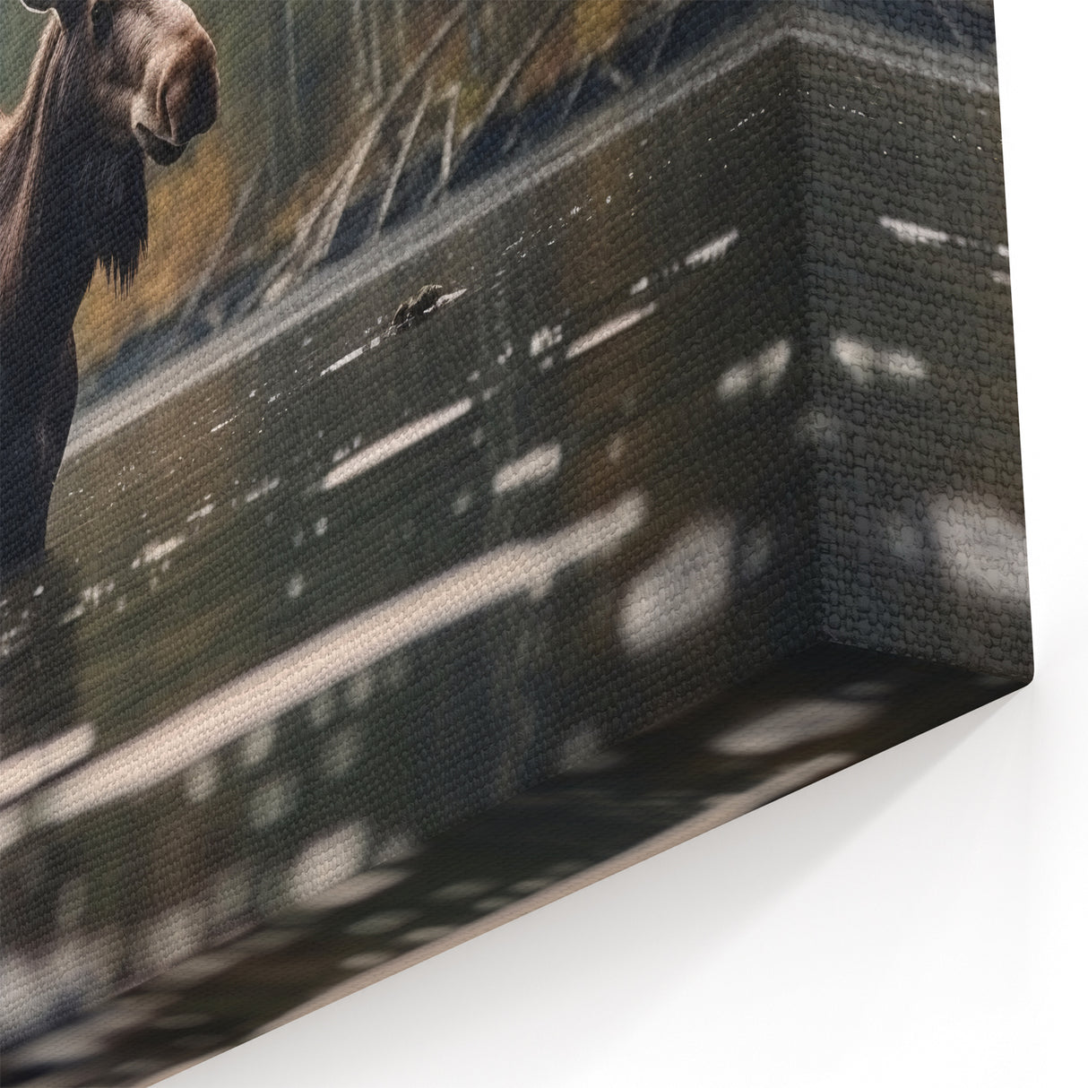 Moose in Tranquil Forest - Scenic Wildlife Canvas & Framed Art Print