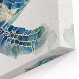 Serene Turtle Wall Art - Marine Life Canvas Print for Coastal Decor