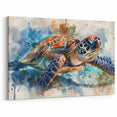 Dynamic Turtle Wall Art - Vibrant Marine Life Canvas for Ocean Decor
