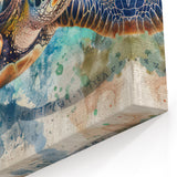 Dynamic Turtle Wall Art - Vibrant Marine Life Canvas for Ocean Decor