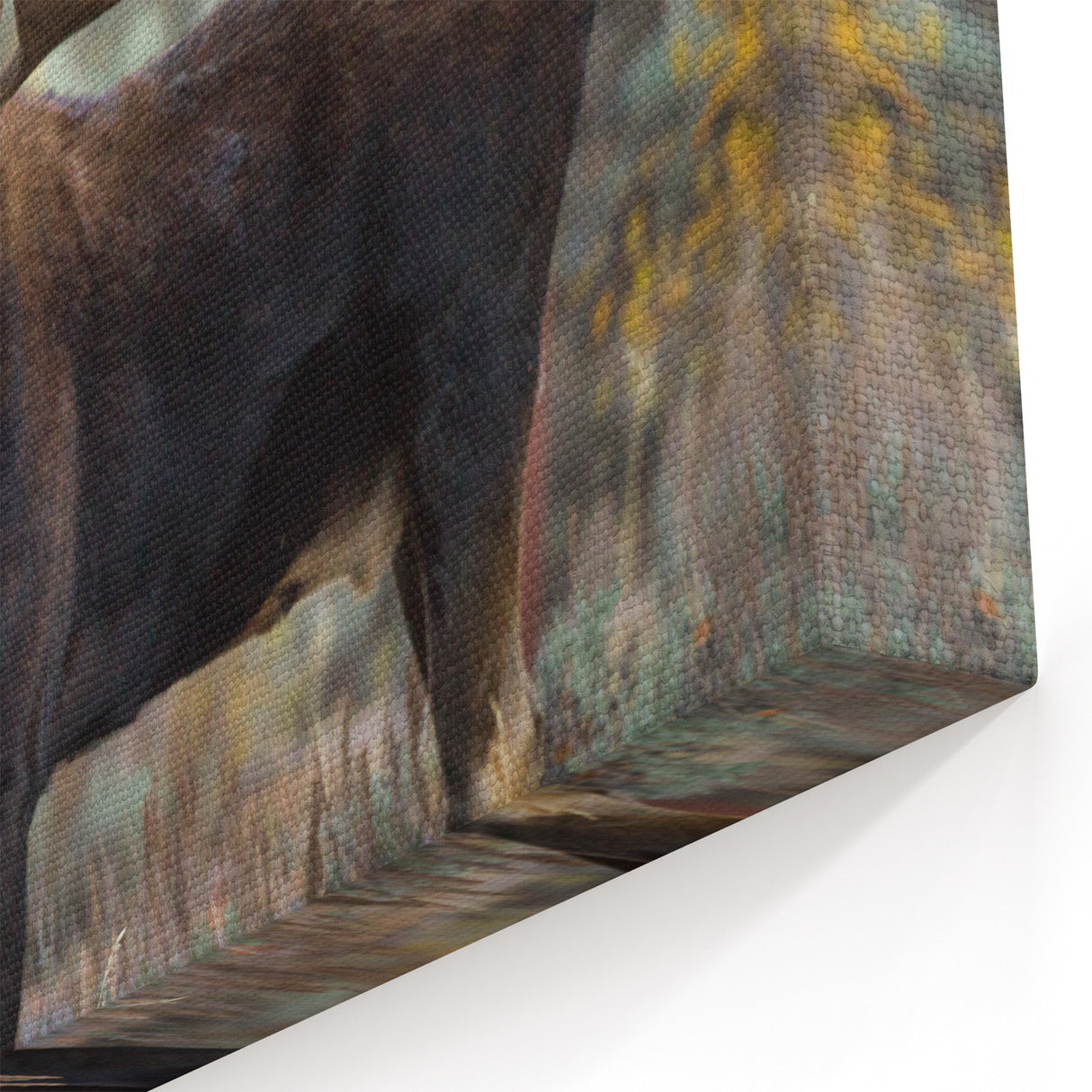 Wild Moose in Natural Habitat - Rustic Wildlife Canvas & Framed Art