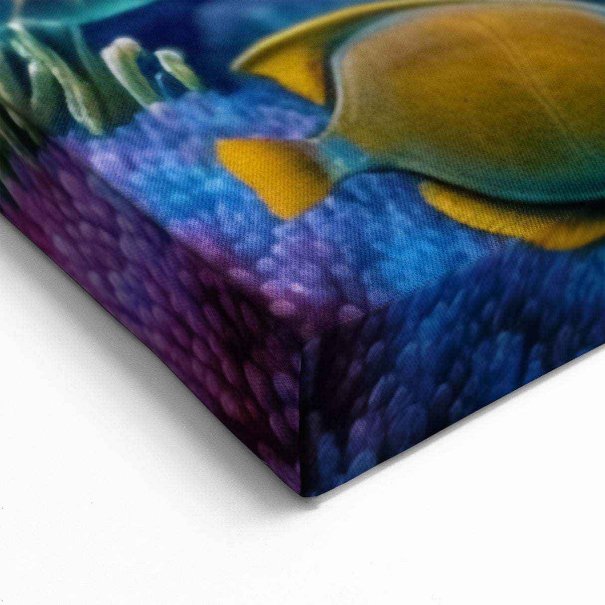Vibrant Coral Reef Turtle Wall Art - Marine Life Canvas for Ocean Lovers