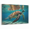 Tranquil Turtle Wall Art - Serene Underwater Canvas for Ocean Decor