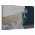 Contemporary Line Art - Abstract Navy and Beige Strokes Canvas Print