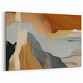 Artistic Line Designs - Abstract Earthy Tones and Beige Canvas Print