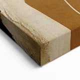 Artistic Line Designs - Abstract Earthy Tones and Beige Canvas Print