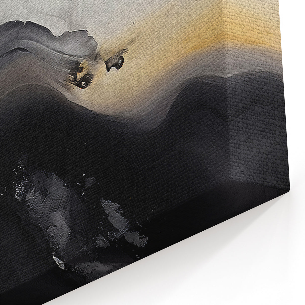 Minimalist Line Art - Black, White, and Gray Abstract Strokes Canvas Print