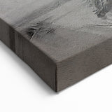 Minimalist Line Art - Black, White, and Gray Abstract Strokes Canvas Print