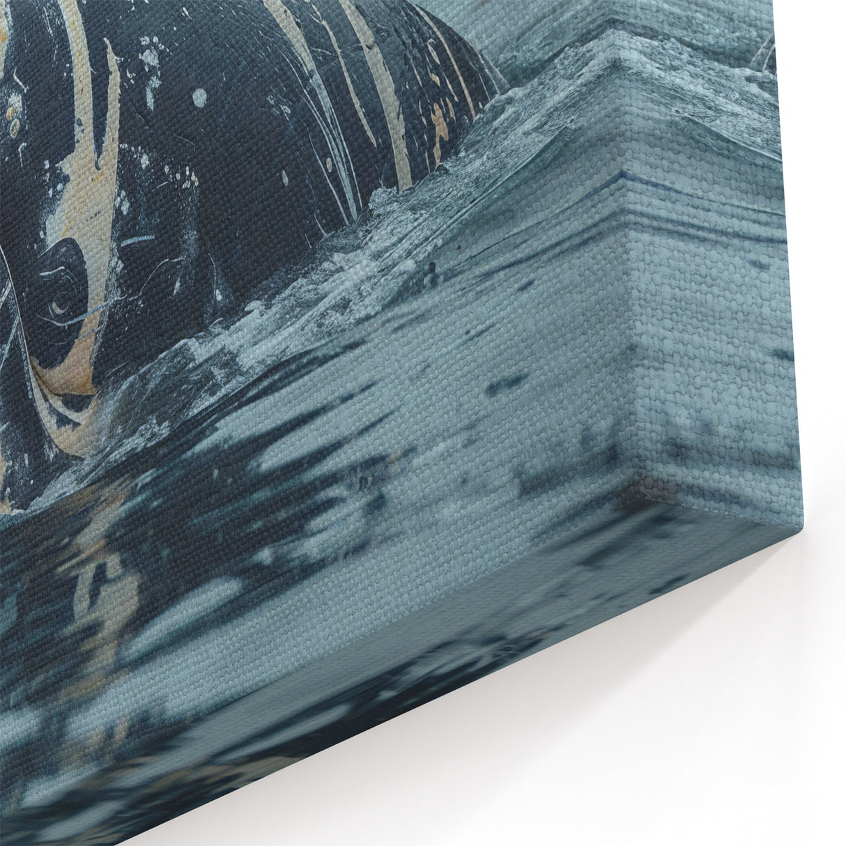 Close-Up Whale Wall Art - Icy Waters Canvas Print - Marine Life Decor