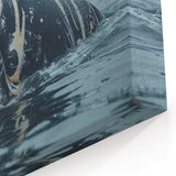 Close-Up Whale Wall Art - Icy Waters Canvas Print - Marine Life Decor